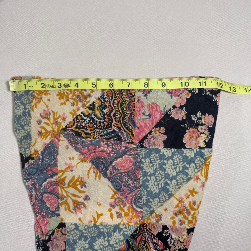 Free People FP One Raya Patchwork Boho Tube Top Bandage Smocked Back Size XS - Picture 4 of 8